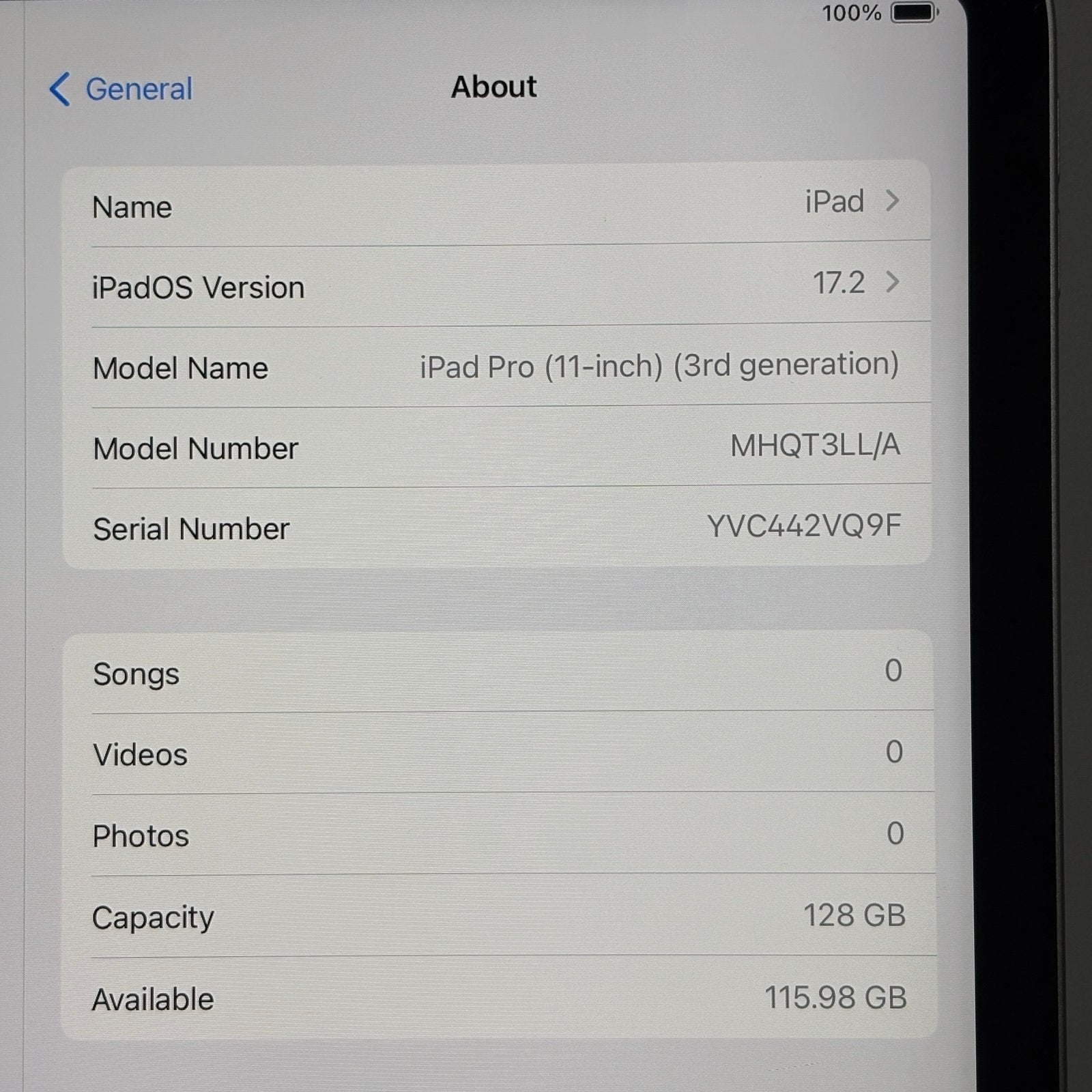 Apple iPad Pro 11 inch 3rd generation (M1) - 128GB - Wi-Fi 1Z67