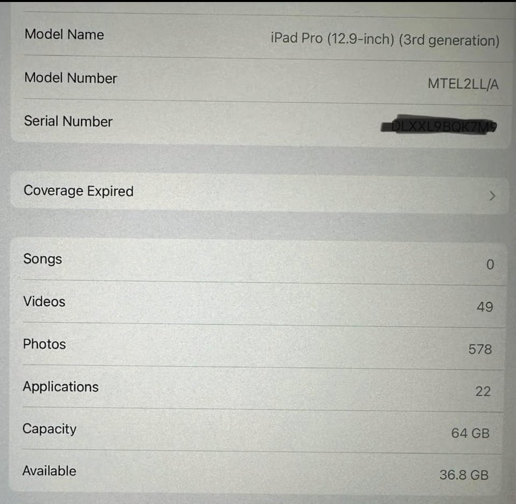 Apple IPad Pro 12.9�?64gb Wi-Fi 3rd Generation 2V76