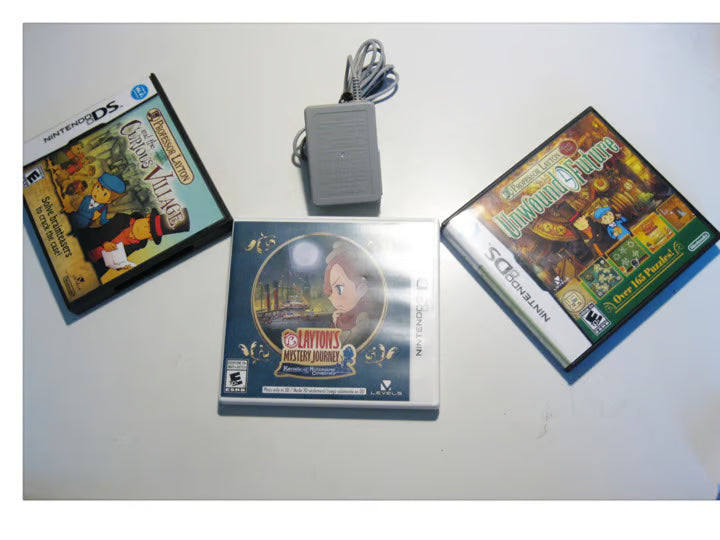 MINT Red Nintendo New 3ds XL Layton's Mystery Bundle!