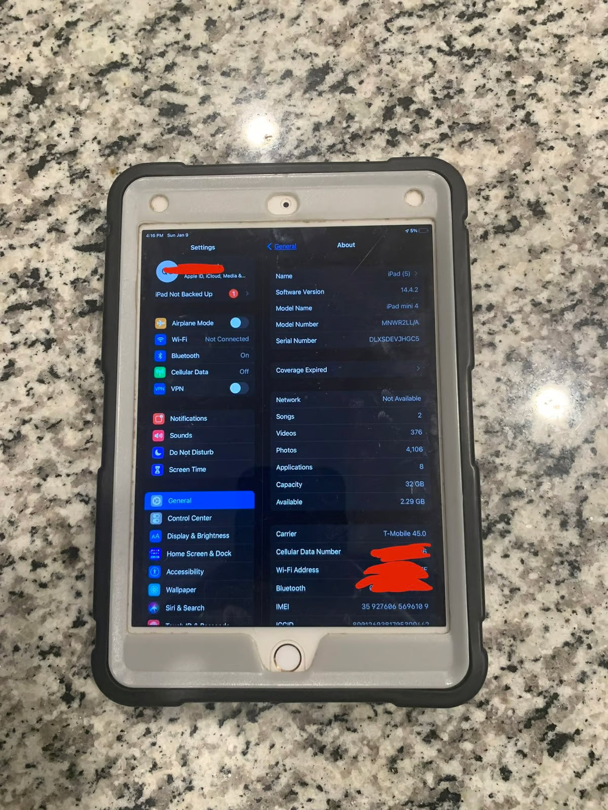 iPad Mini 4 + Cellular Gold 32 GB 6S12