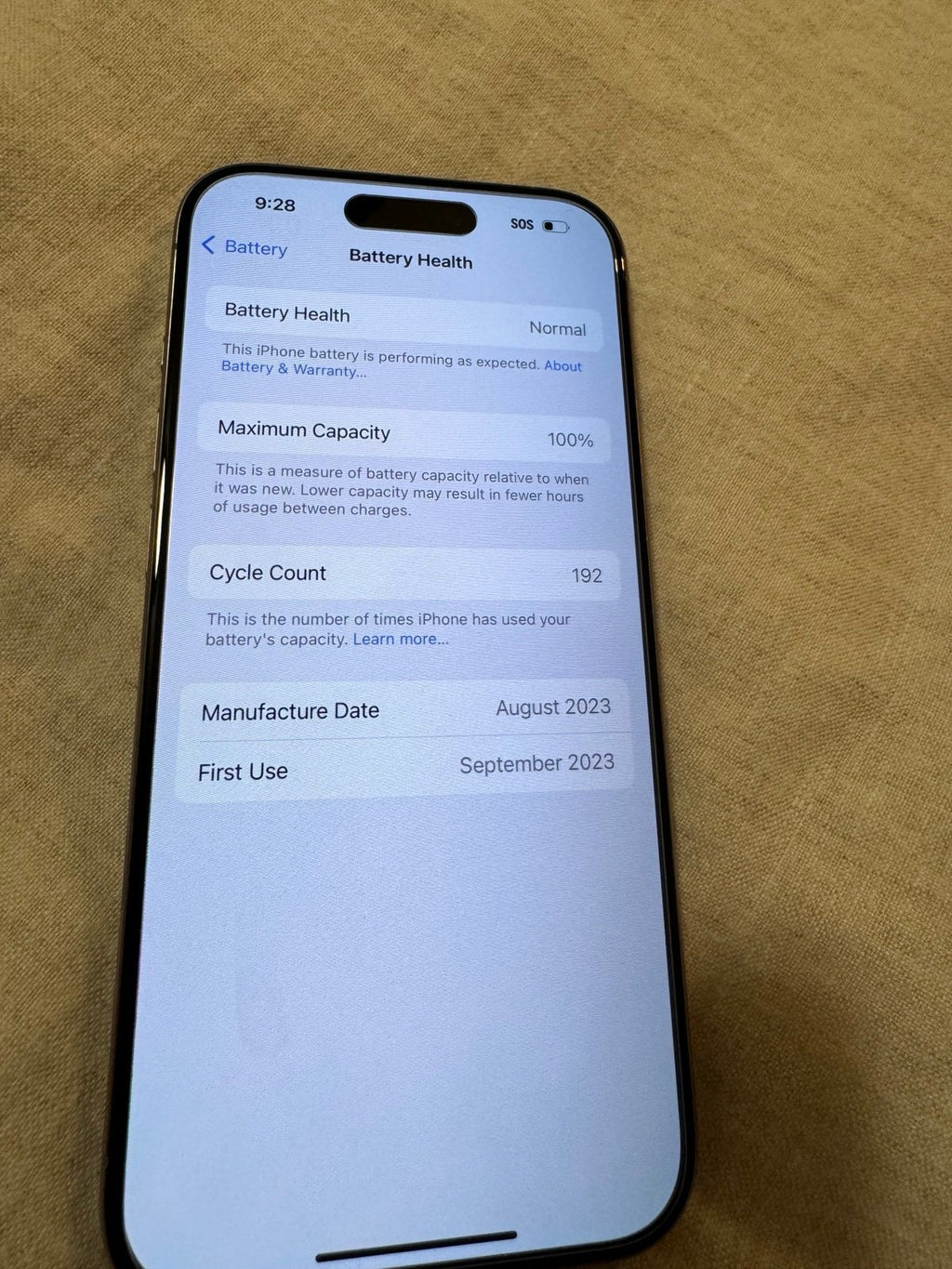 iPhone 15 Pro 512gb Natural Titanium Unlocked 1Q12