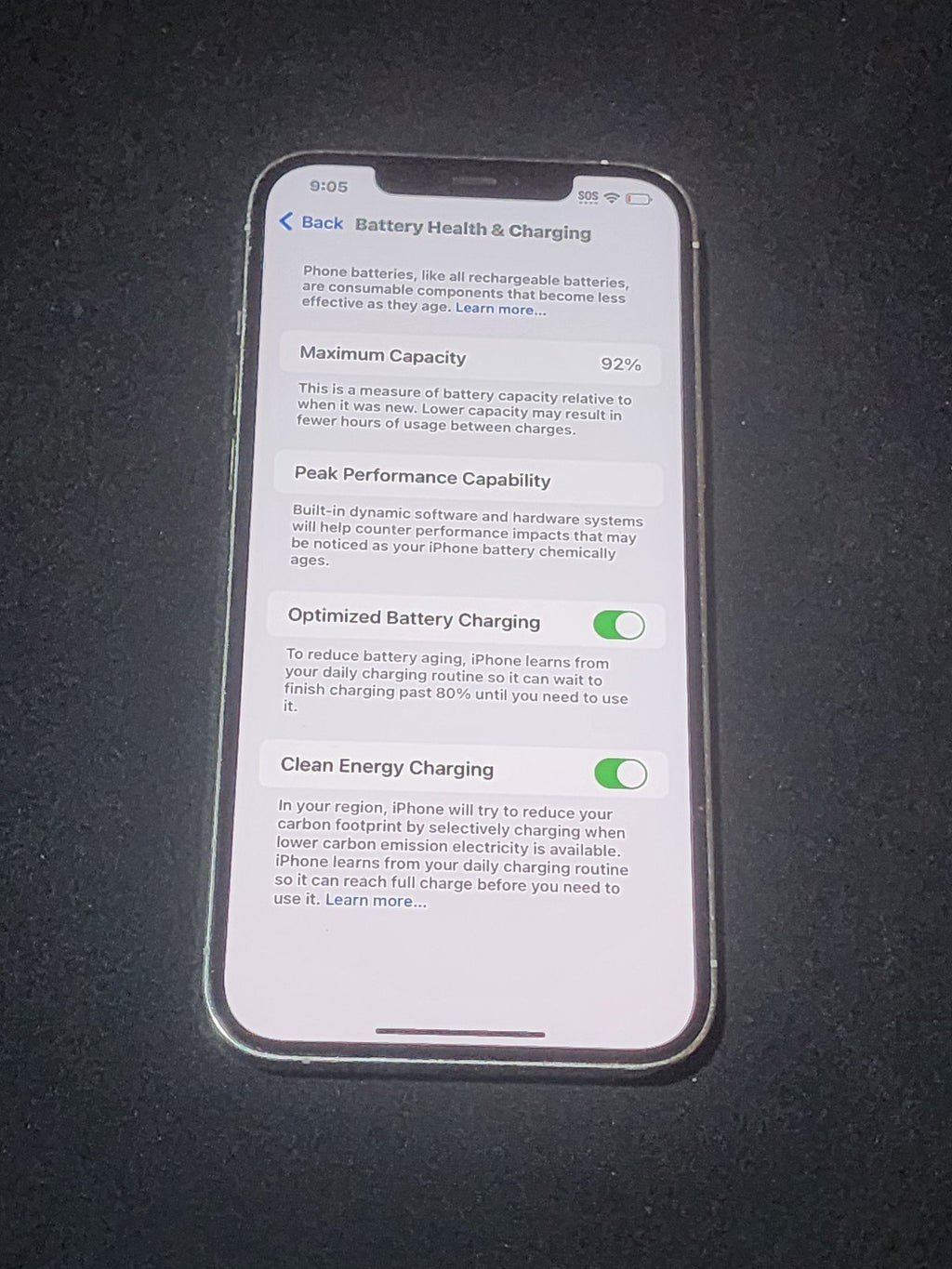 Apple iPhone 12 Pro Max 256 GB in White Unlocked Smart Phone 1N37