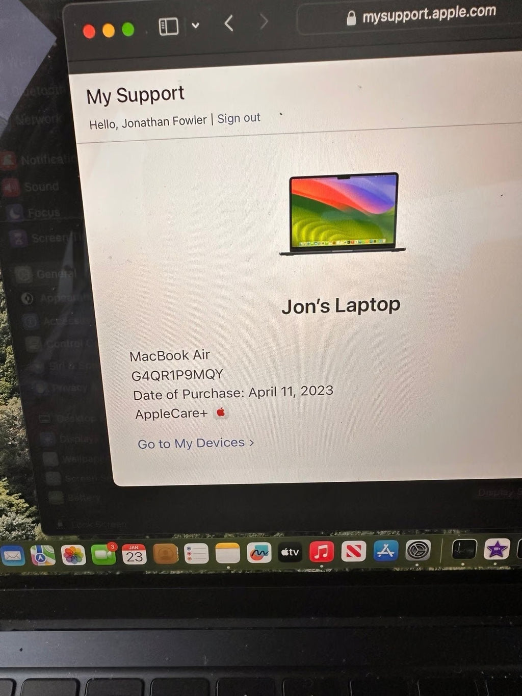 MacBook Air M2 2022 13.6 512gb 8J11