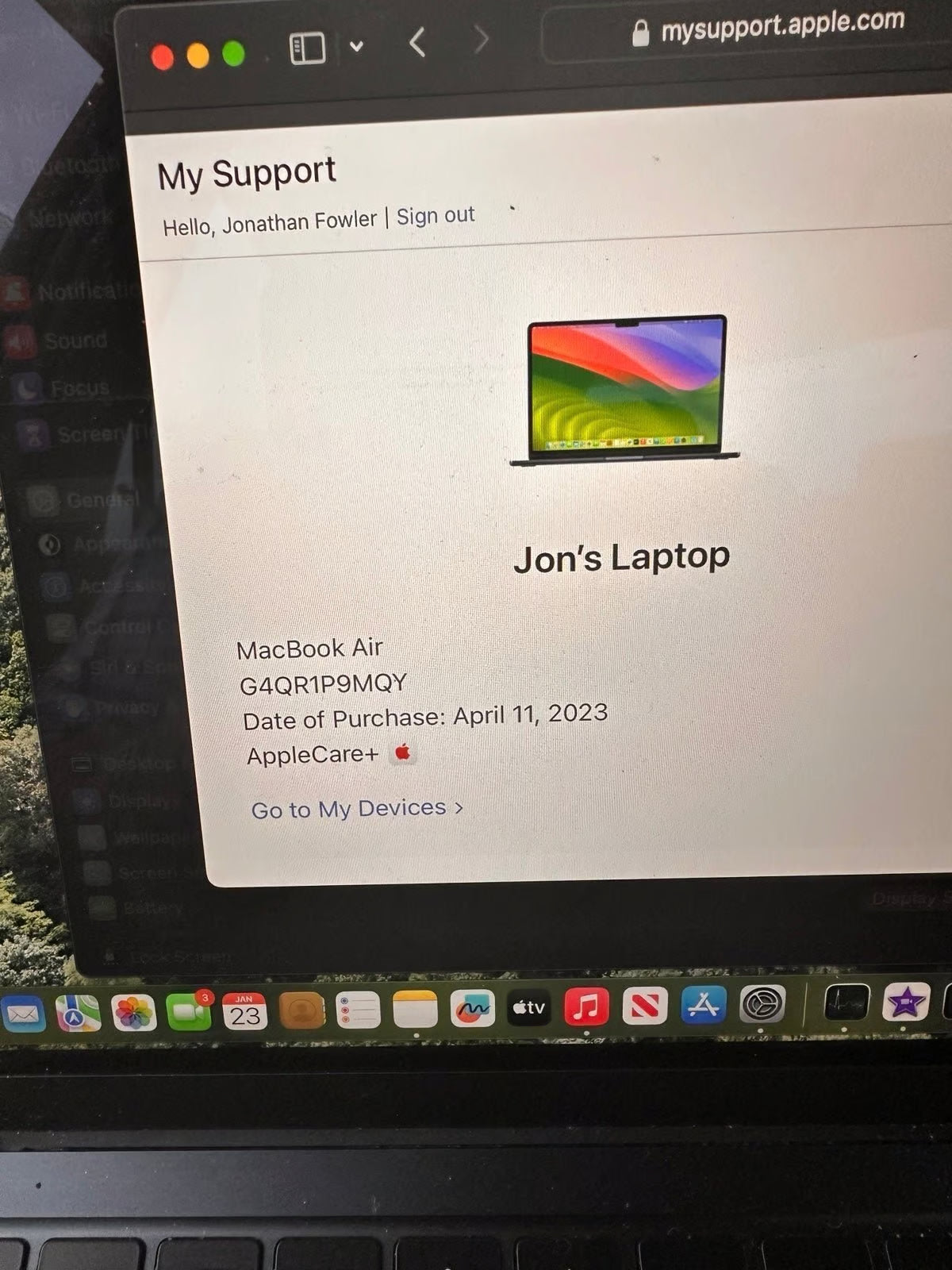 MacBook Air M2 2022 13.6 512gb 8J11