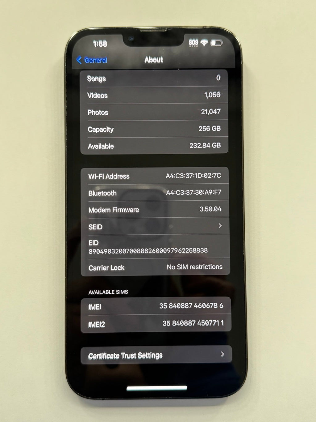 iphone 13 pro max unlocked 256GB 6B22