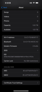 iPhone 15 Pro Max (Unlocked) 1TB Blue Titanium 8Z35