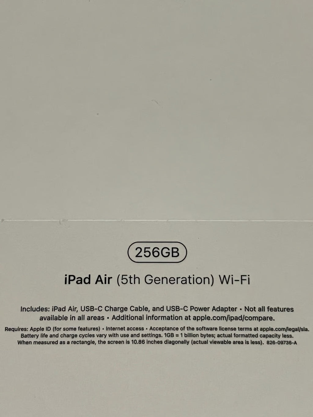iPad Air 5th Generation 256 GB 1X52