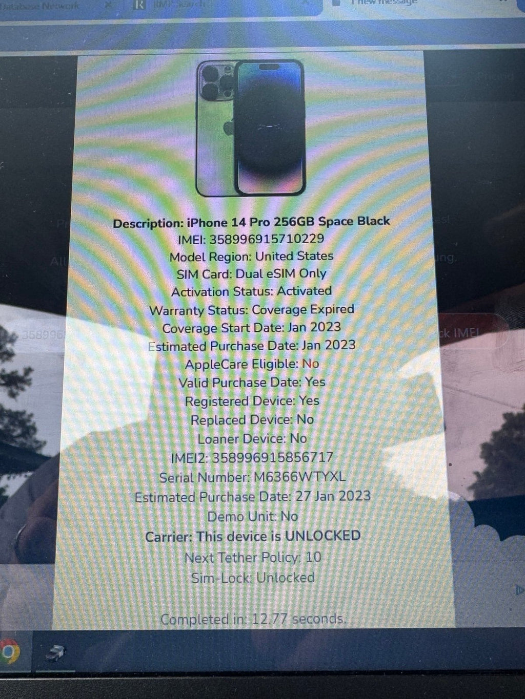 Apple iPhone 14 Pro 256 GB in Space Black 1V78