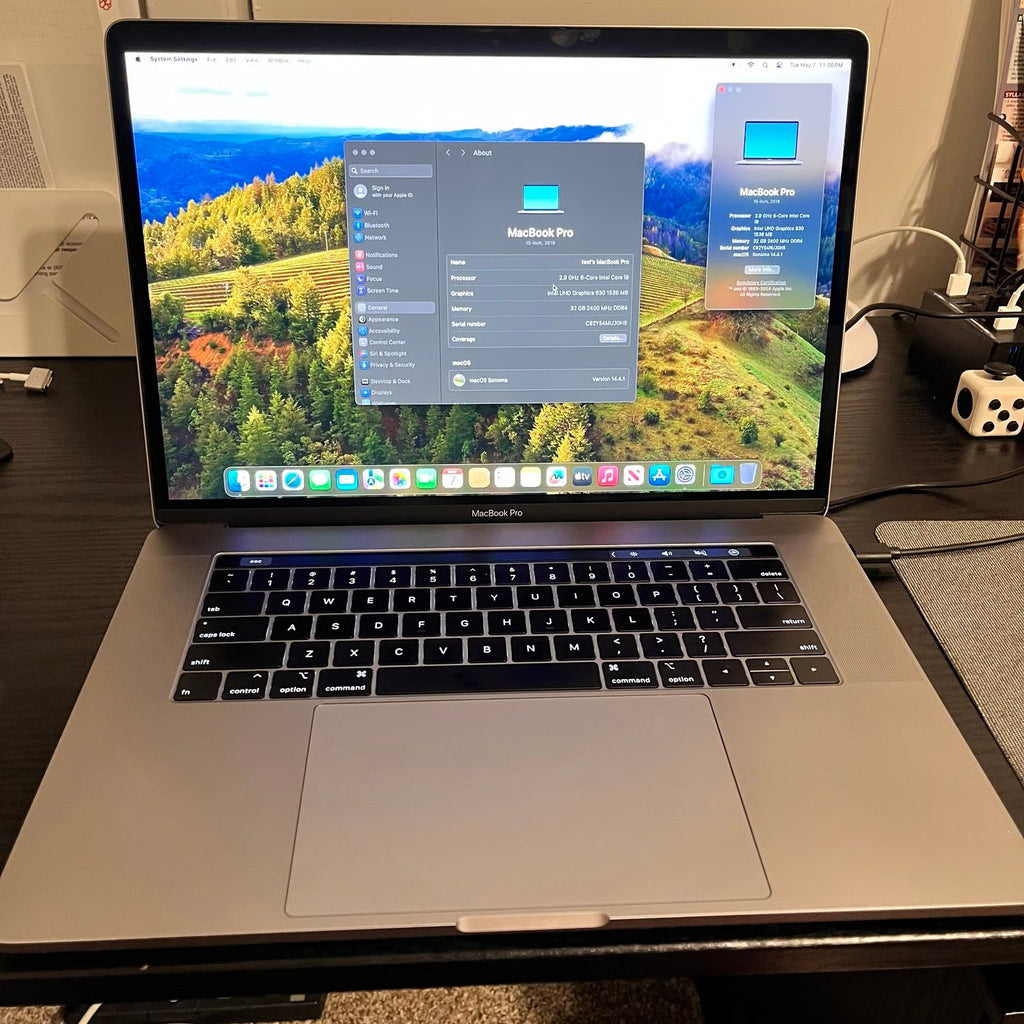 macbook pro 15 inch 2018 | Intel i9 | 32GB RAM | 1TB SSD 7E52
