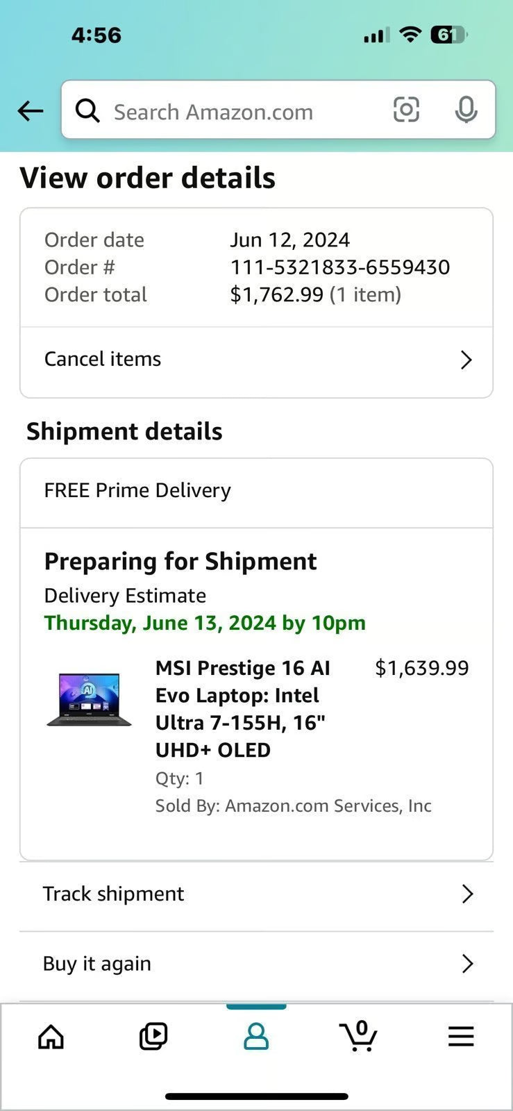 Almost 50% off Like New 15-inch MacBook Air with M2 chip - Midnight with two pro 9N99