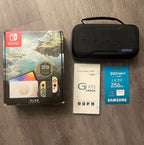 BUNDLE OLED Nintendo Switch: Zelda SE + memory card + screen protector + case 1A55