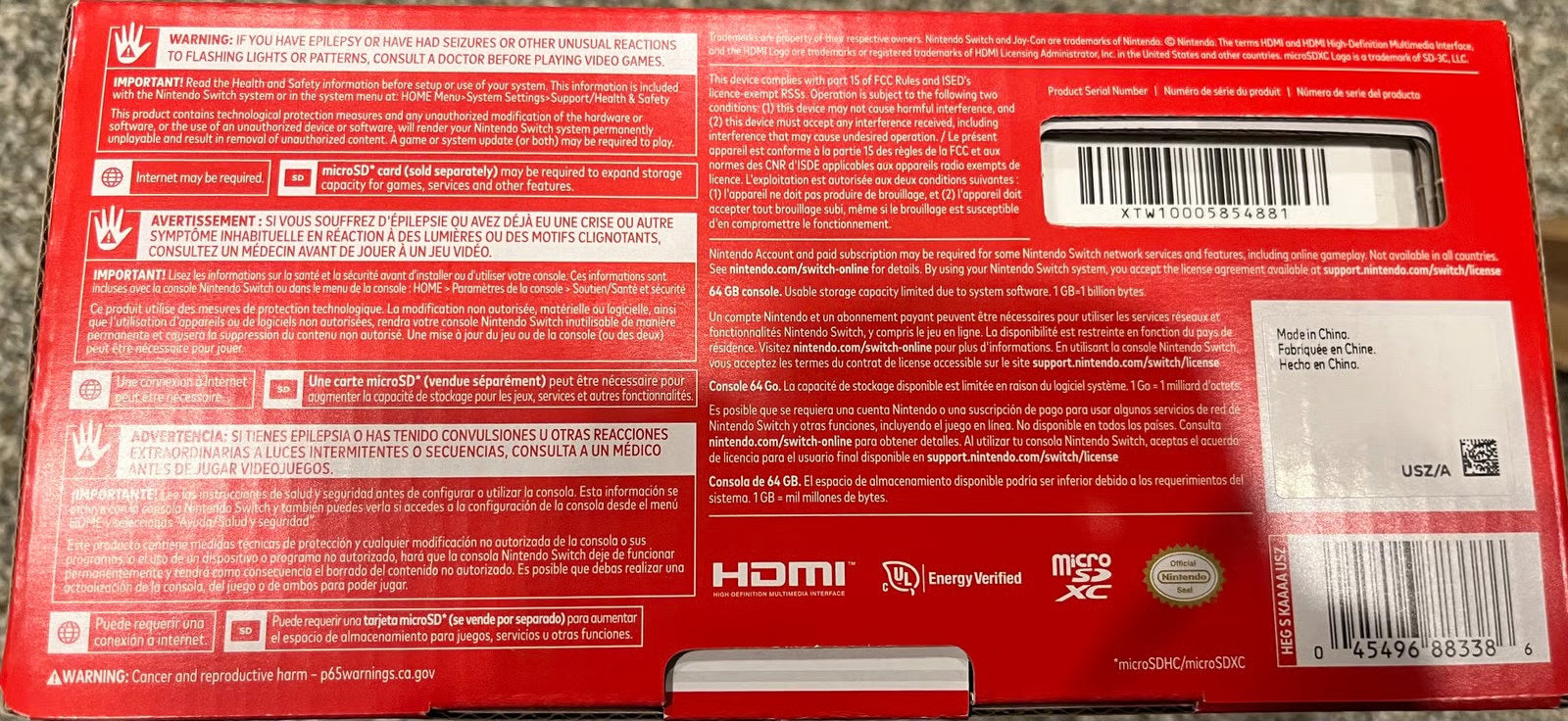 Nintendo switch OLED Console white - Sealed new 7X77