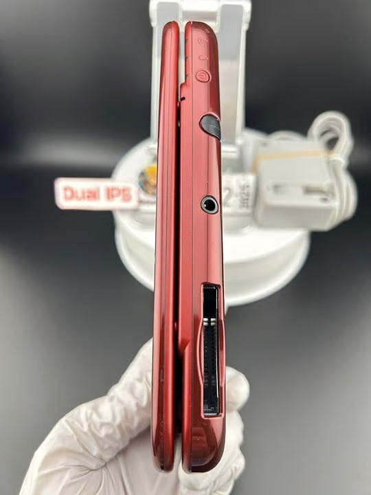 Dual IPS/ New 3DS XL Red w 128GB SD Card/Near Mint/ 4185/ US Seller
