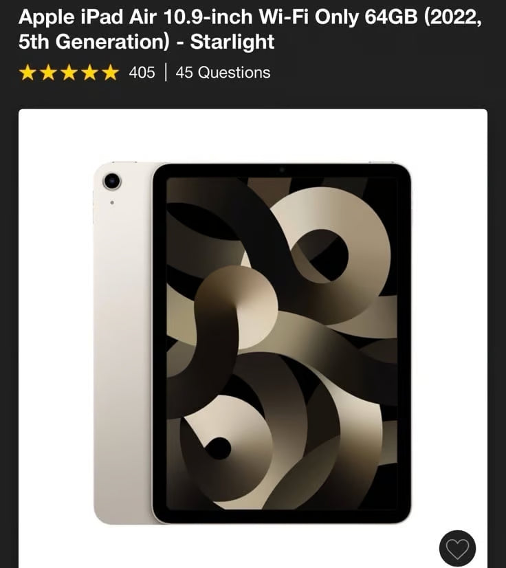 Apple ipad air 10.9 64GB 5R39