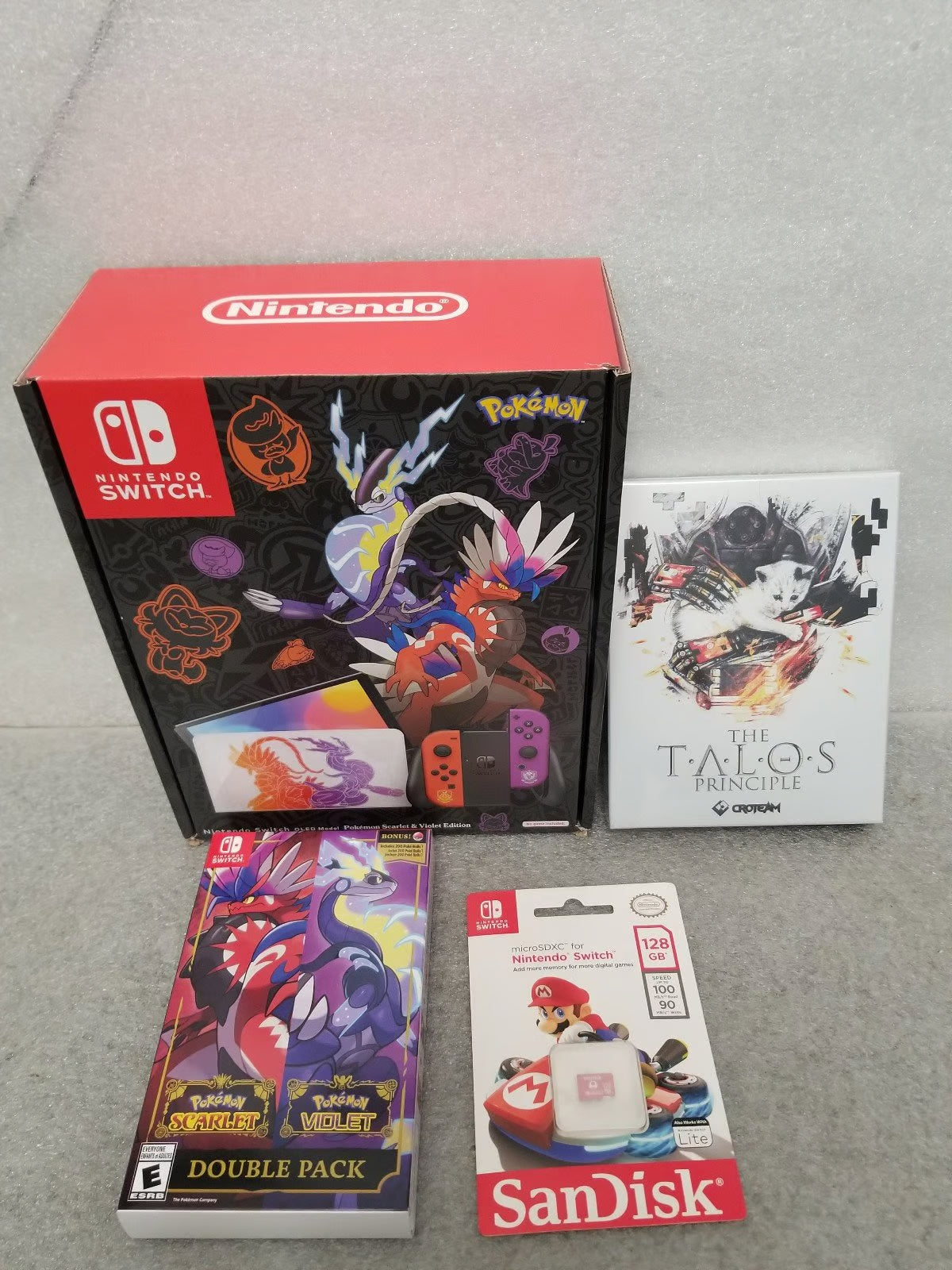 Nintendo Switch Pokemon "" Scarlet & Violet Special Edition 3 Game + Memory Card 8M35