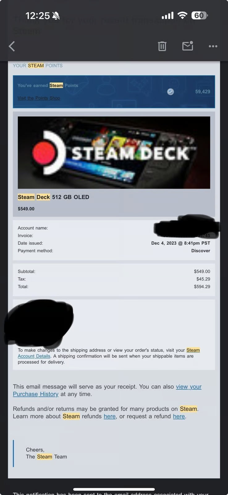 Steam Deck OLED 512 GB + 512GB SD Card (Like New) 1G51