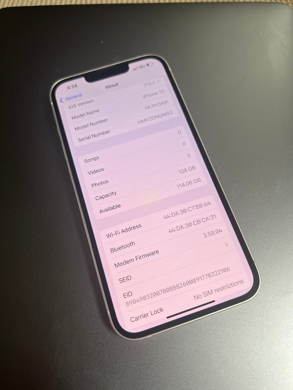 iphone 13 white unlocked 128gb 6R37