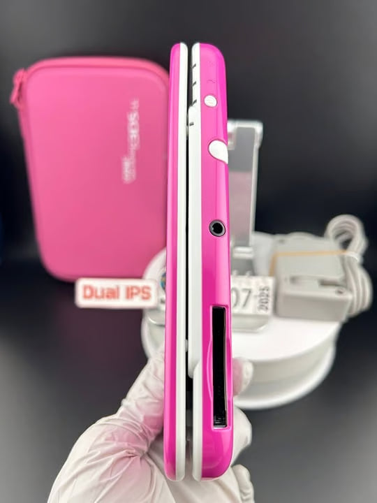 Dual IPS/ New 3DS XL Pink w 128GB SD Card/Near Mint/ 3537/ US Seller