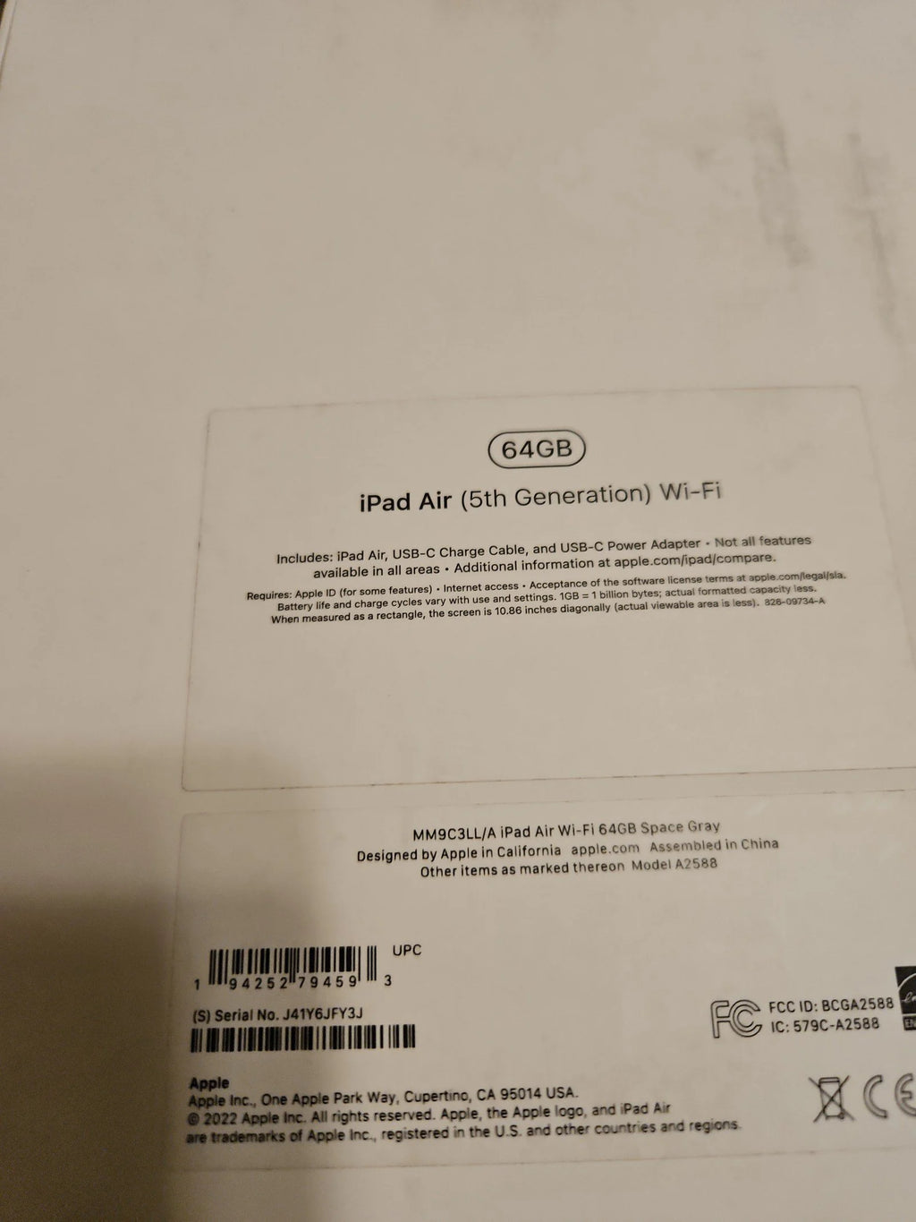 Apple iPad Air 5th Generation 1Q26