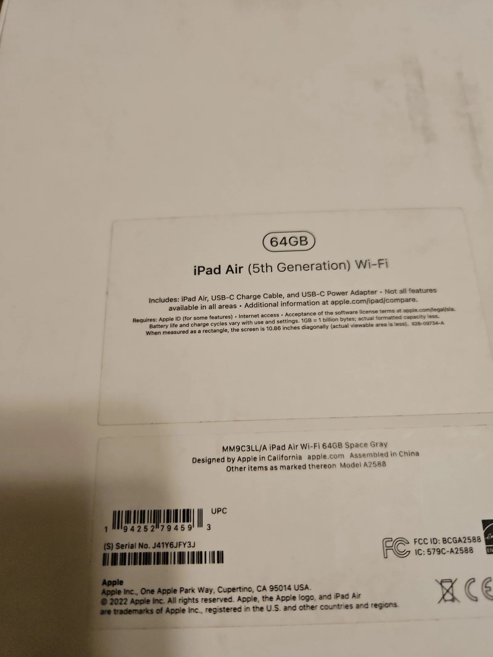 Apple iPad Air 5th Generation 1Q26