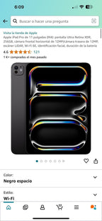 iPad Pro de 11 inch 256 G 5Y25