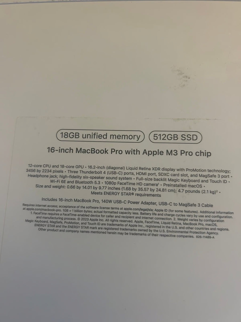 MacBook Pro 16in 2023 3R63