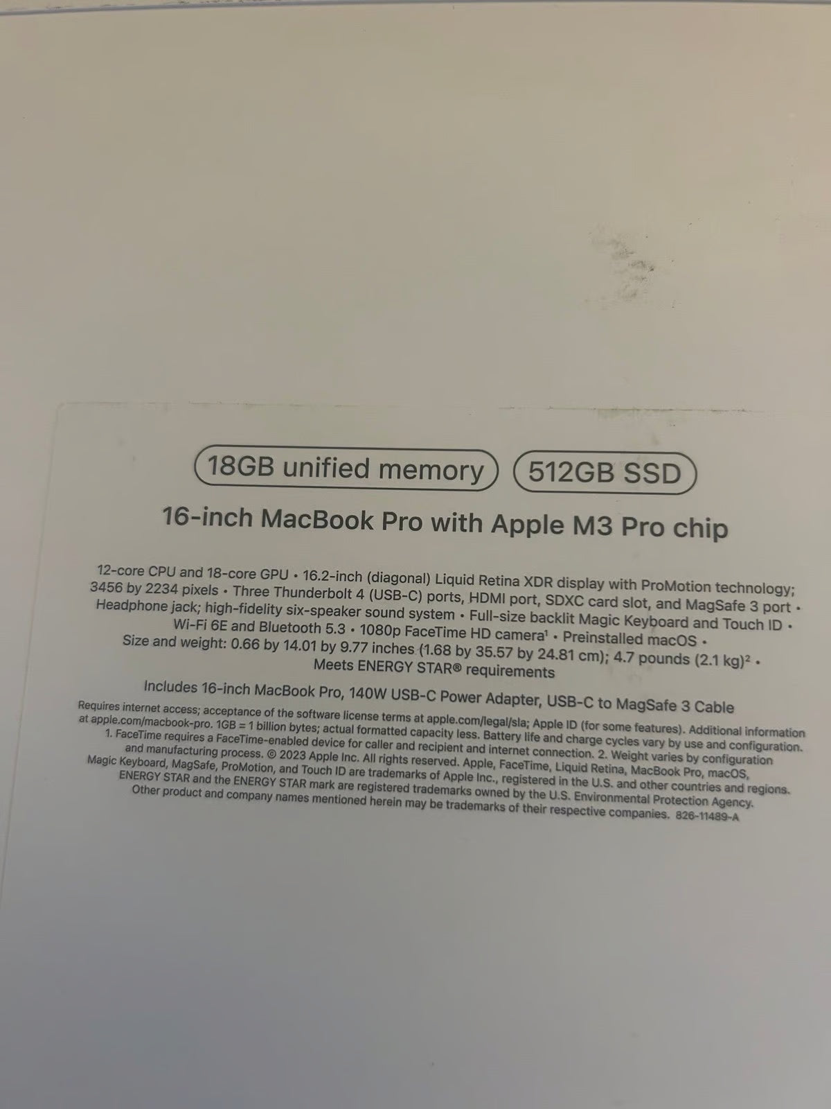 MacBook Pro 16in 2023 3R63