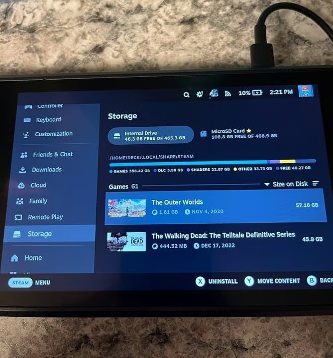 Valve Steam Deck 512GB Handheld Console With 512GB Samsung Pro MicroSD Included 9K96