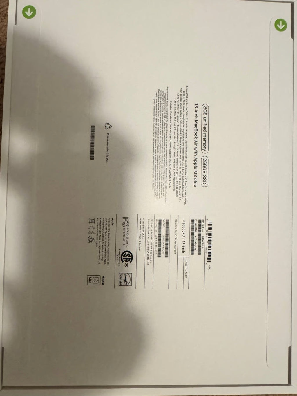 2024 Apple - MacBook Air 13-inch Laptop - M3 chip Built for Apple Intelligence - 8M95