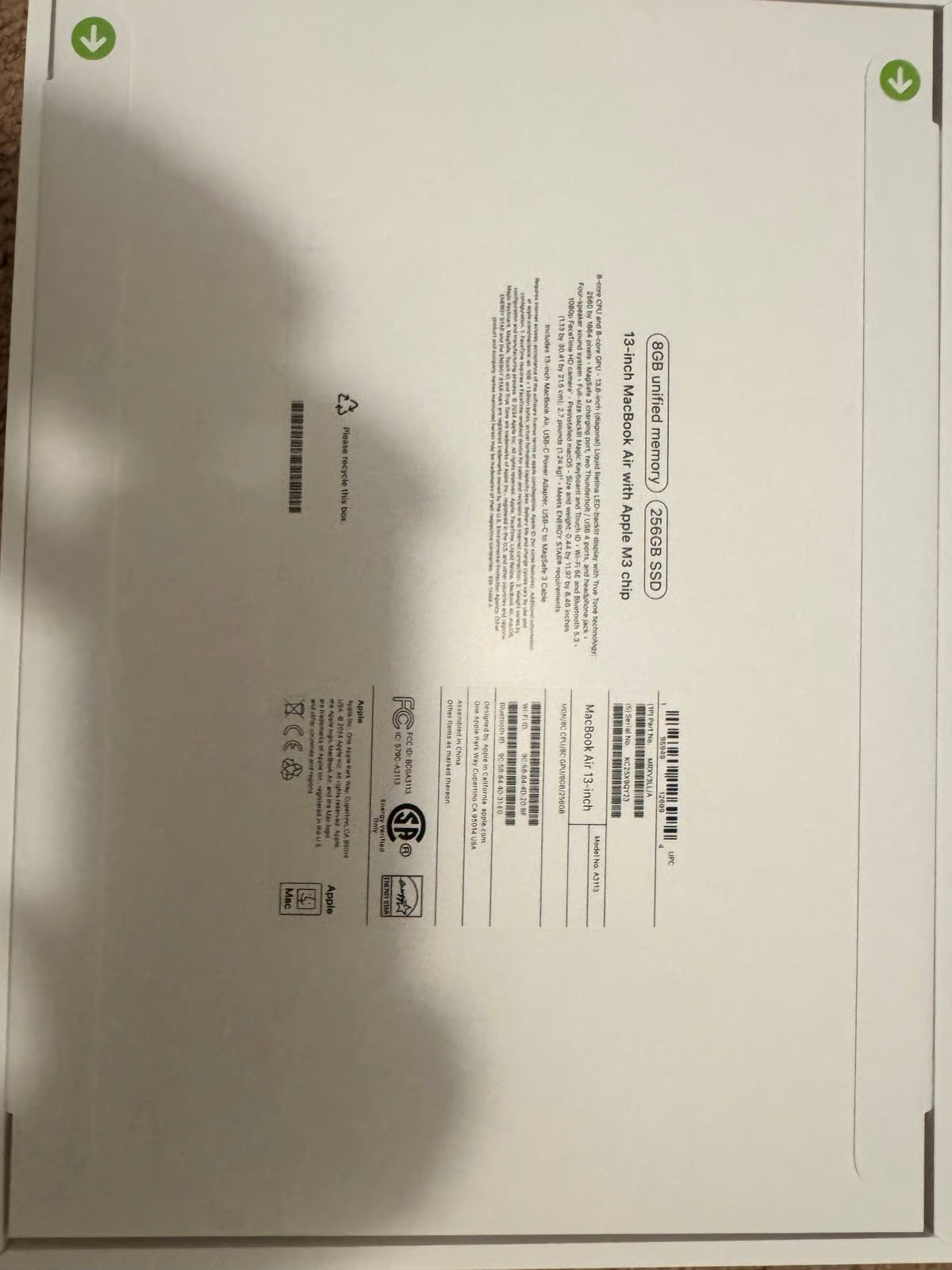 2024 Apple - MacBook Air 13-inch Laptop - M3 chip Built for Apple Intelligence - 8M95