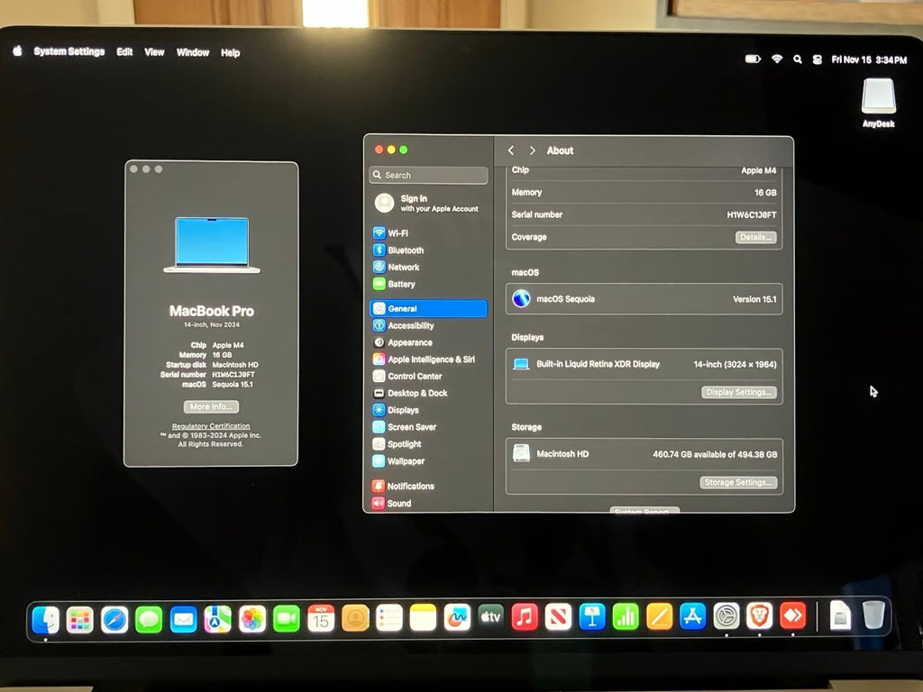 Apple 2024 MacBook Pro Laptop with M4 chip Silver 8A72