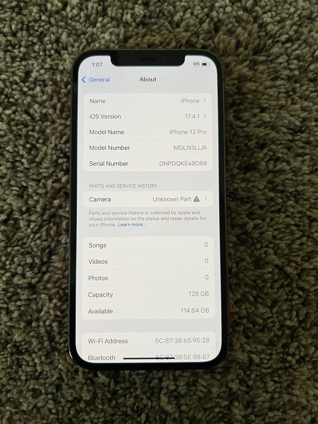 iPhone 12 Pro 128GB Graphite for any carrier 2M75