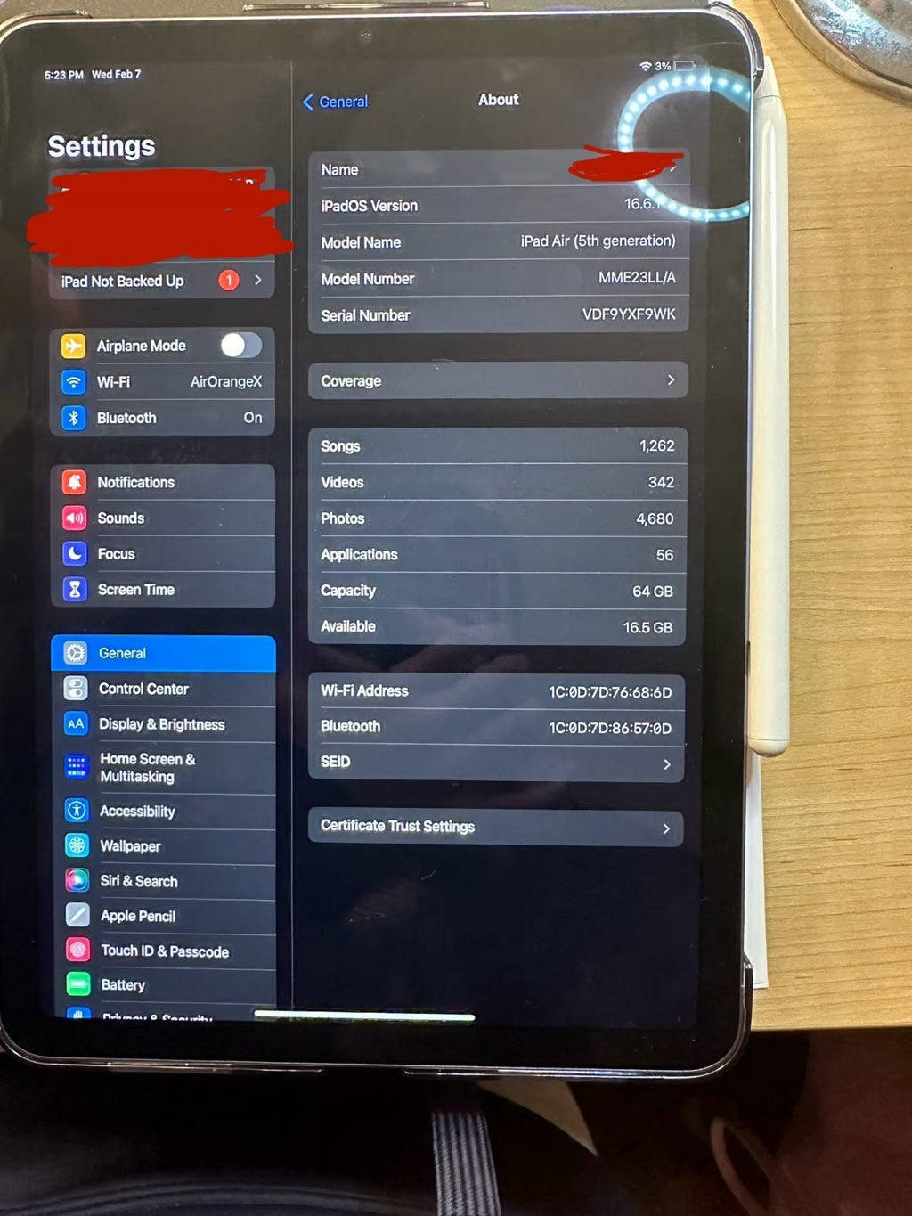 Apple iPad Air 5th Generation 64 GB in Purple *Wifi 3B65