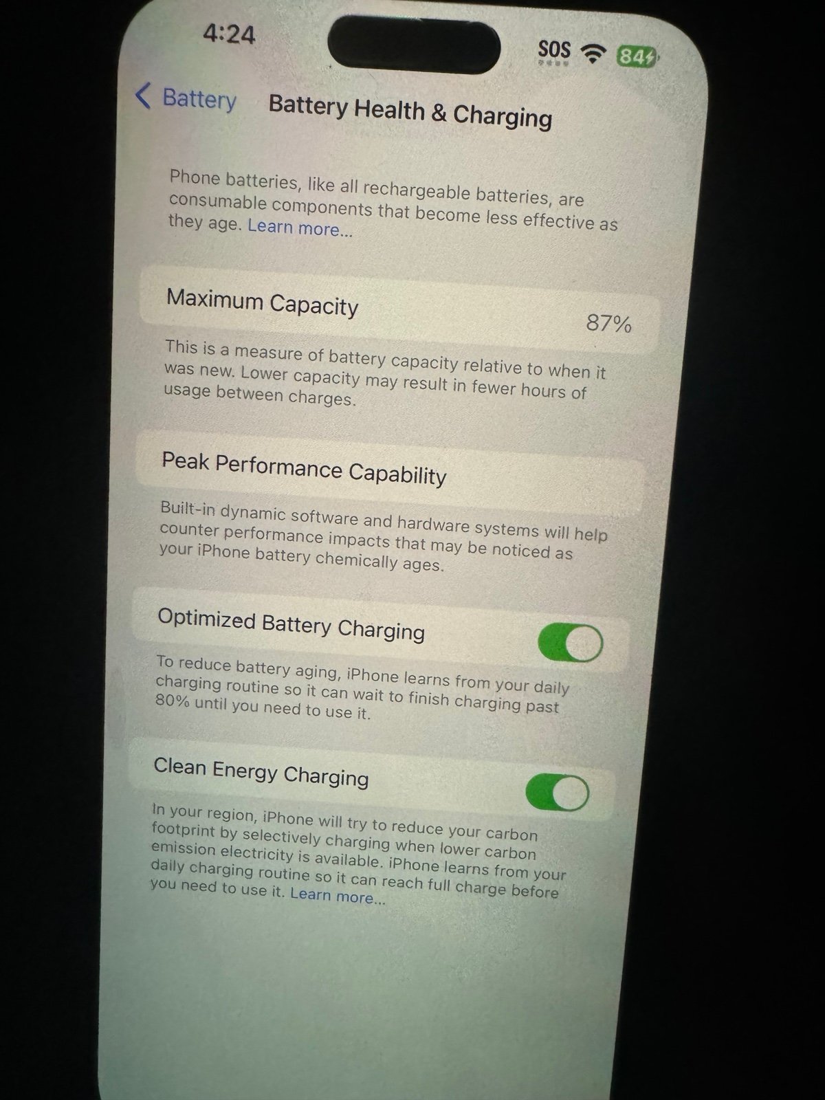 iPhone 14 Pro Max 1TB Unlocked - Graphite - 2 physical SIM Cards 87% battery 9E52