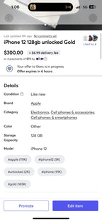 Apple iPhone 12 Pro Max 256GB Blue Unlocked and iPhone 12 bundled post 3E22