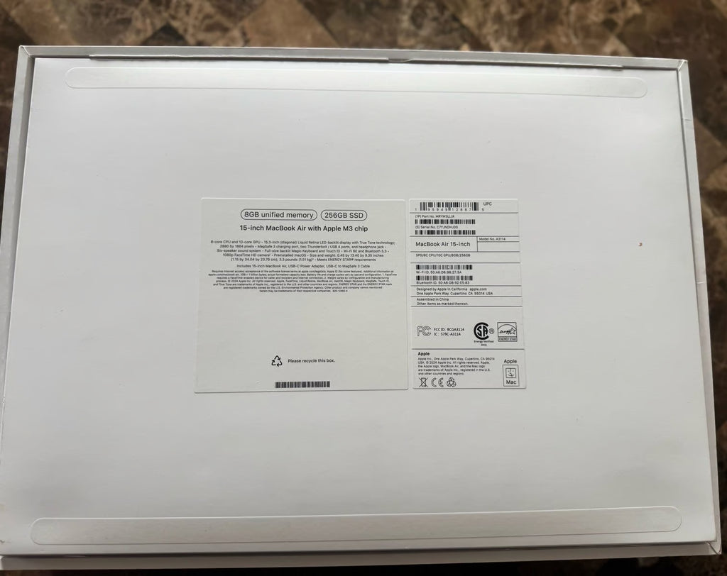 15 inch M3 MacBook Air 7L58