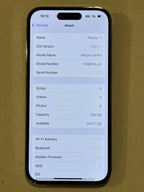 Apple iPhone 14 Pro 256 GB Unlocked 92% Battery Health 9F12