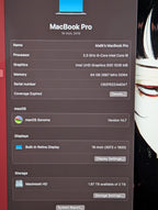 MacBook pro 16 inch 2019 7Q88