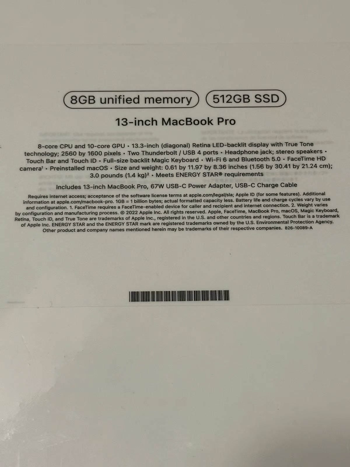 Brand NIB MacBook Pro 13inch M2 Apple Chip New Sealed Space Gray AppleCare 9P13