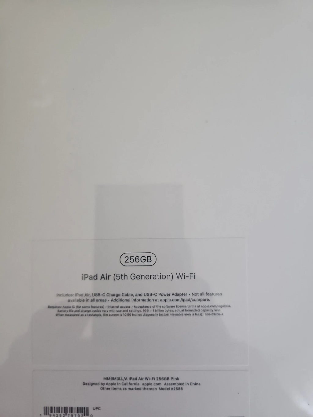 Apple iPad Air 5th Generation 256 GB in Pink 1T28