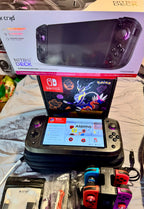 Nintendo Switch OLED Pokemon Scarlet and Violet Edition with many accessor ObO 3W96