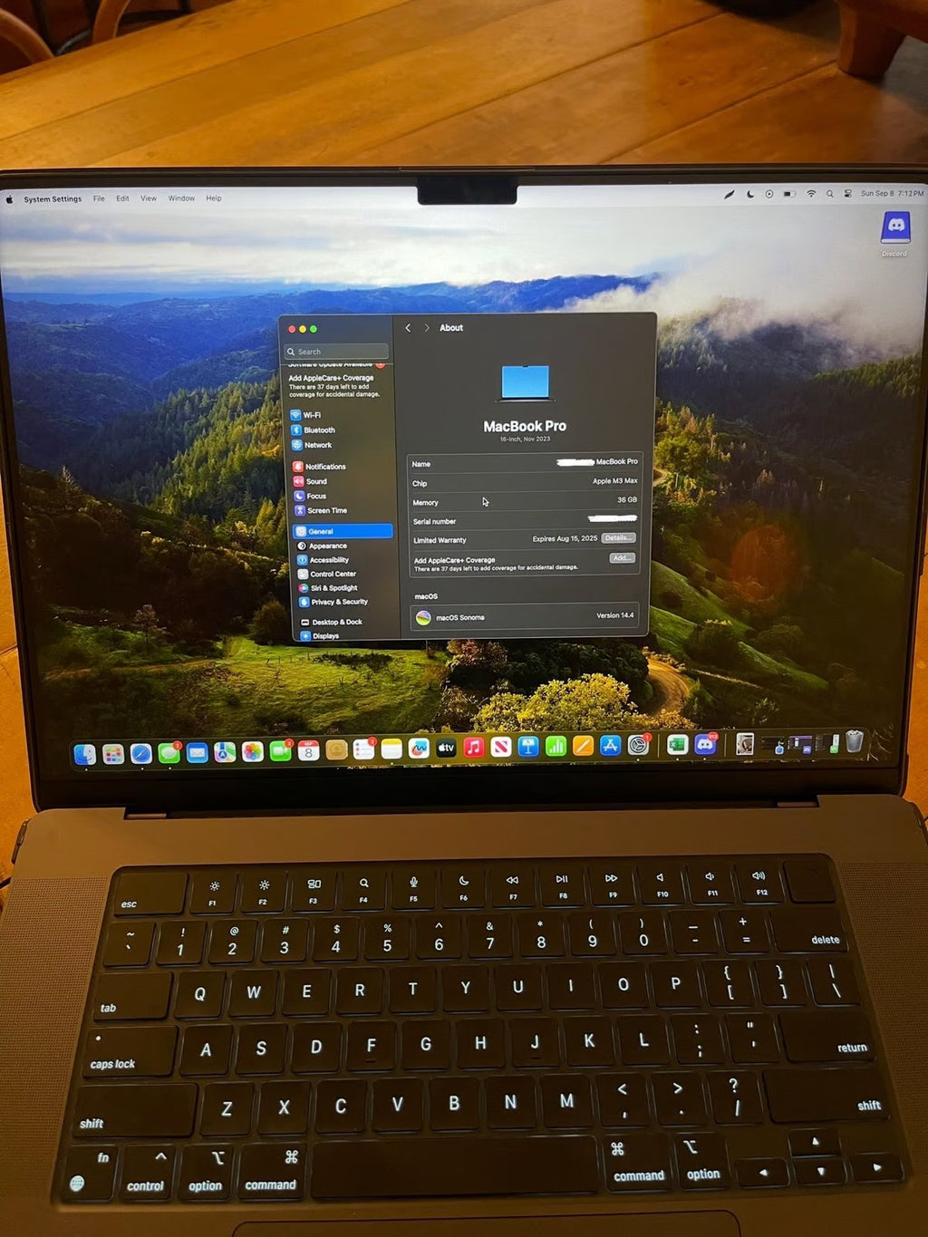 Apple M3 Max Macbook Pro Nov 2023 16鈥?36GB GPU 1TB SSD - Space Black 5Z73