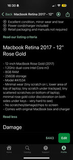 MacBook Retina 2017 7G62
