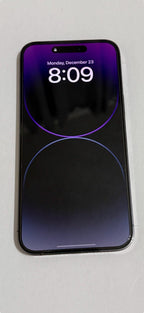 Pristine Unlocked Apple iPhone 14 Pro Max 256gb Purple & Cases 5M19