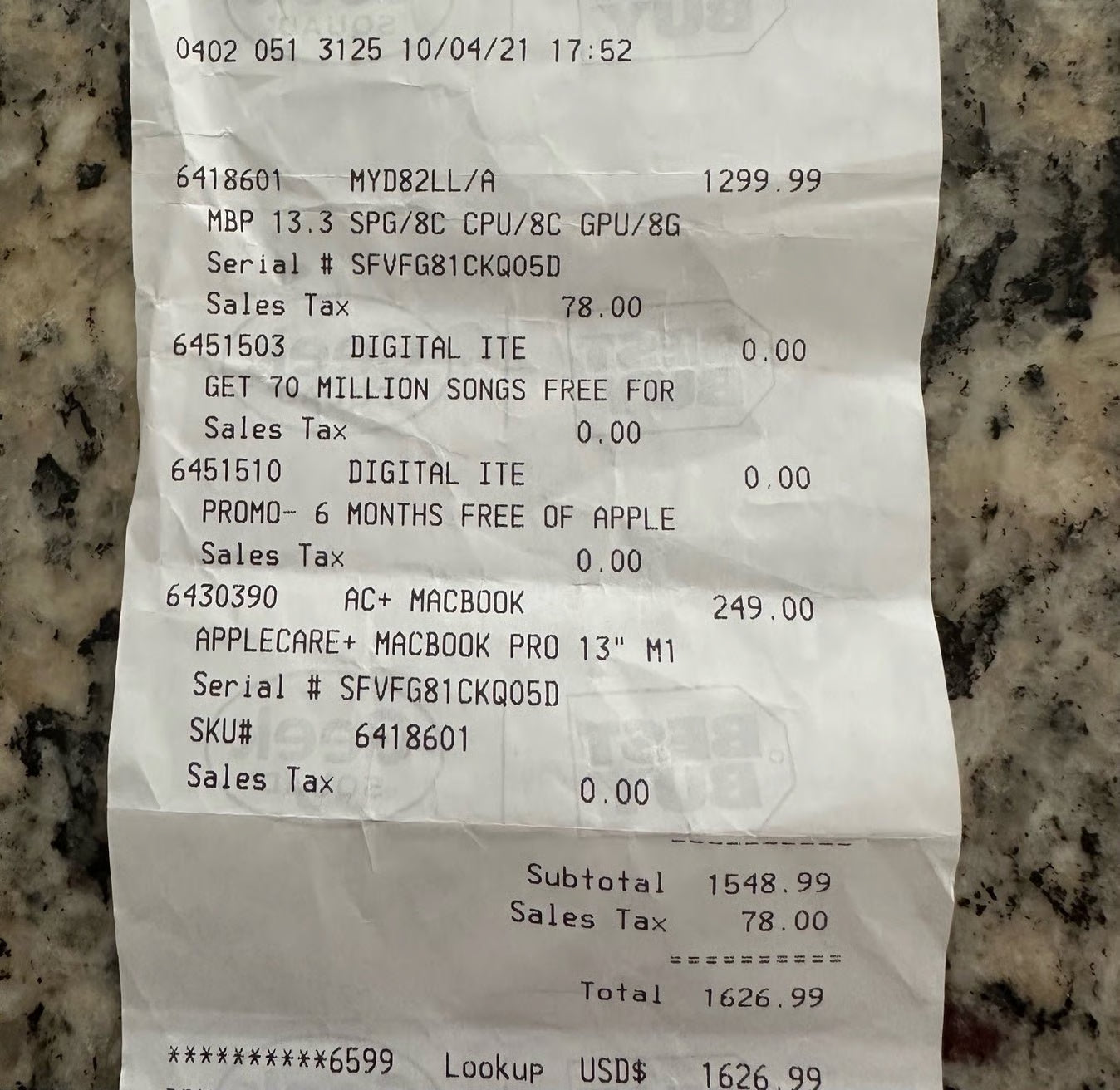 MacBook Pro 13.3 inch 2020 9P63