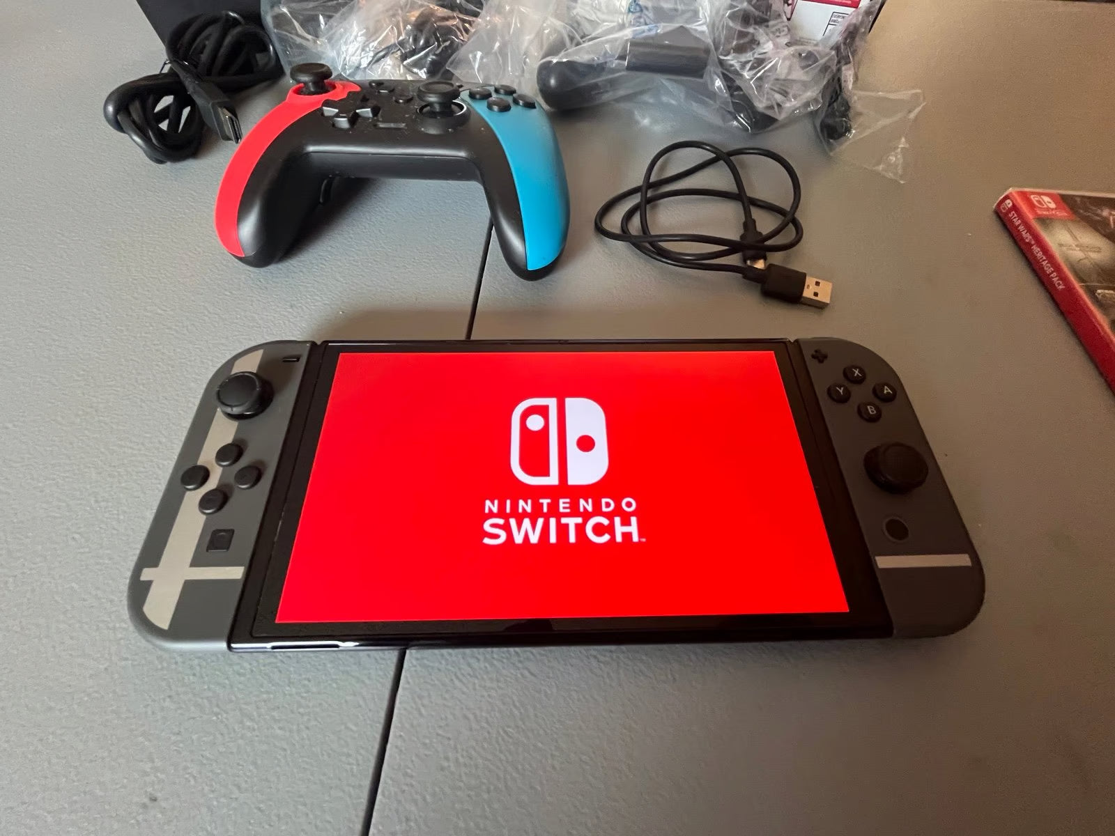 Nintendo Switch OLED system Super Smash Bros Ultimate Bundle 64gb console 6Y22
