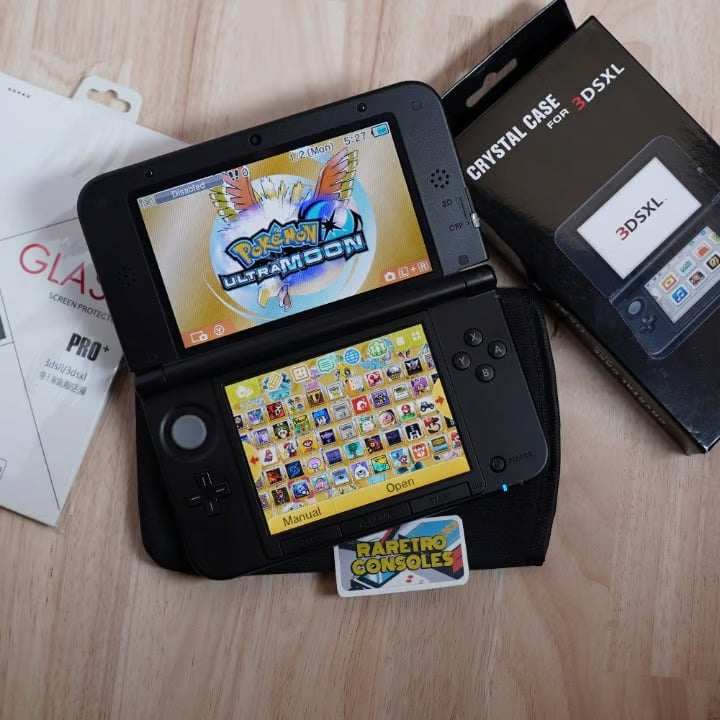 Nintendo 3DS XL Pokemon X Y Premium Gold W/ 32GB SD, Charger & Games