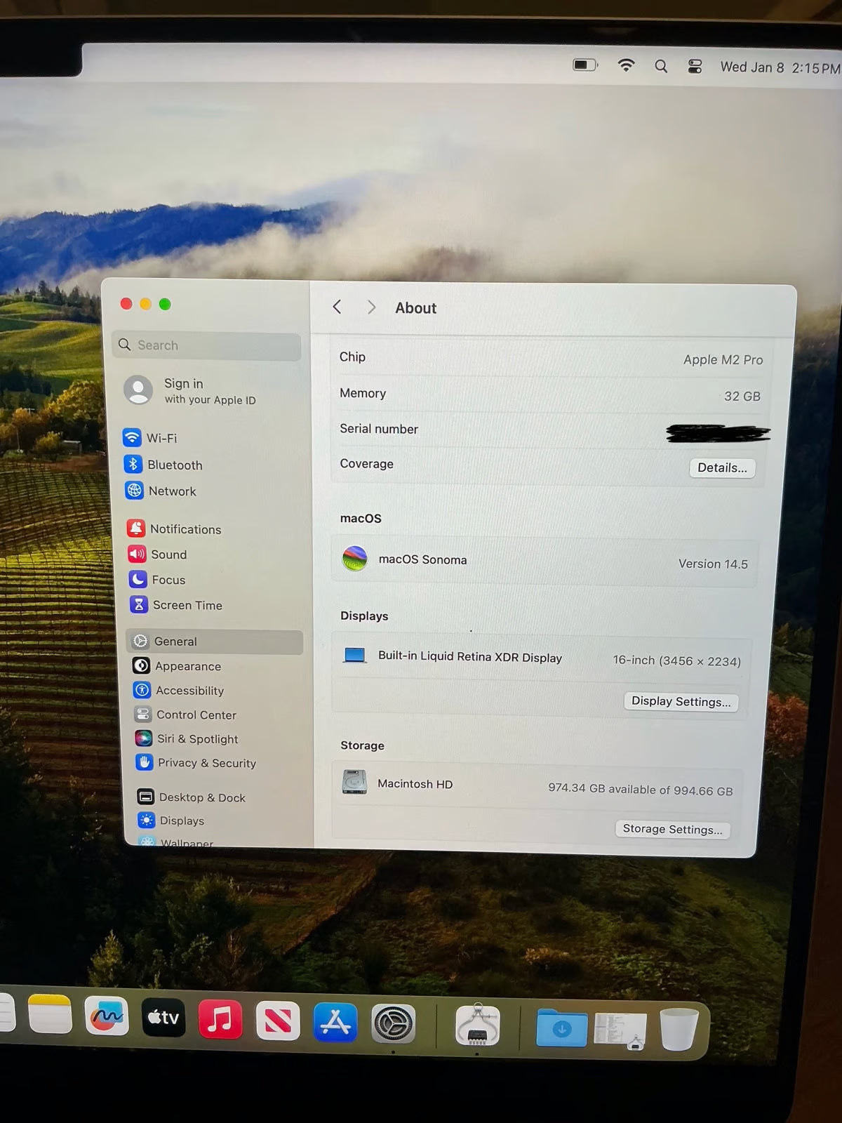 2023 MacBook Pro 16in M2 Pro 32GB Ram 1TB SSD 1S61