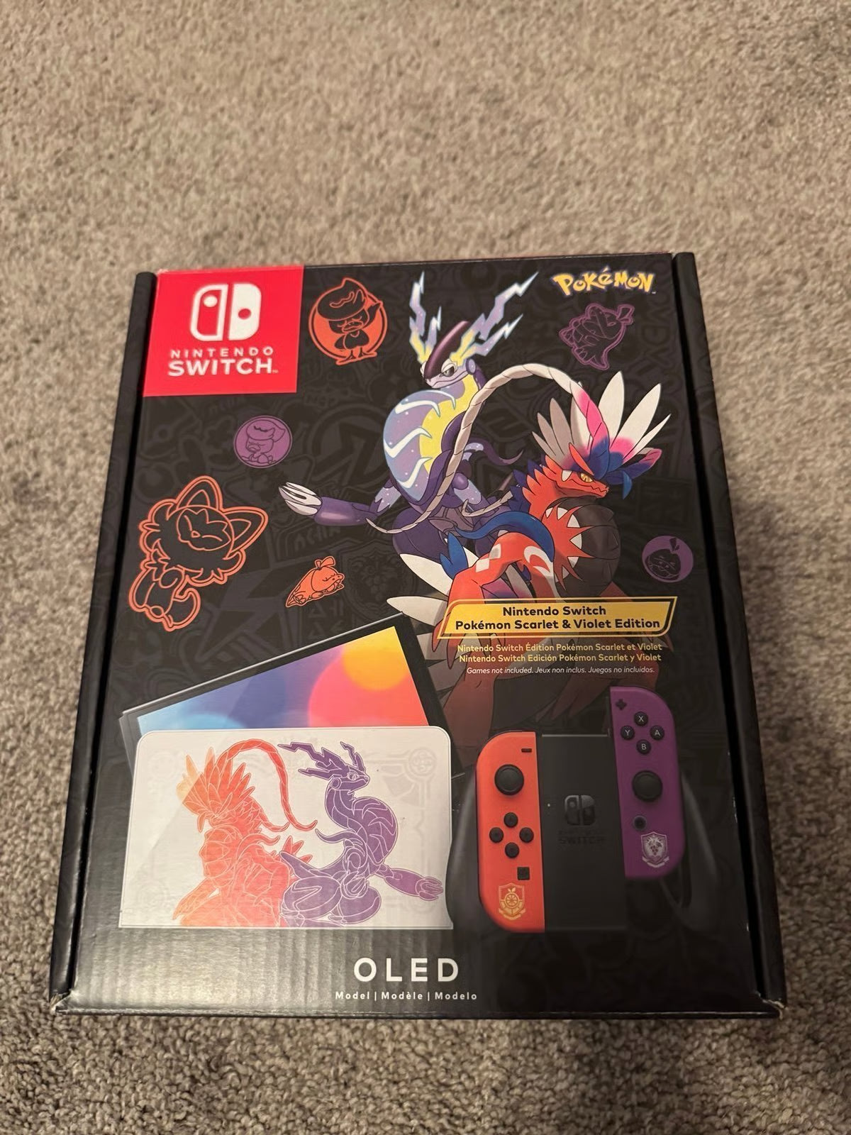 NEW - Nintendo Switch OLED Pokemon Scarlet Violet Edition 9G29