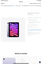 Apple iPad Mini 6th Generation 256 GB in Purple 5Q89